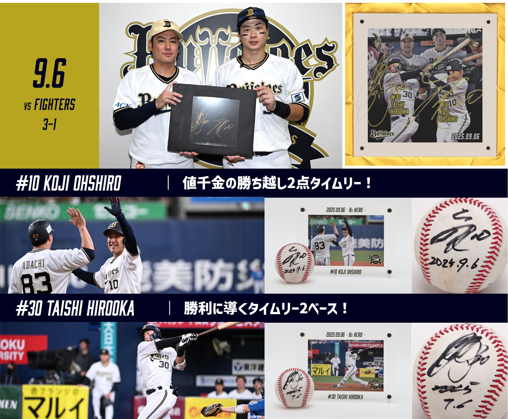 オリックスバファローズ 選手引退記念 直筆サインボール 安達選手