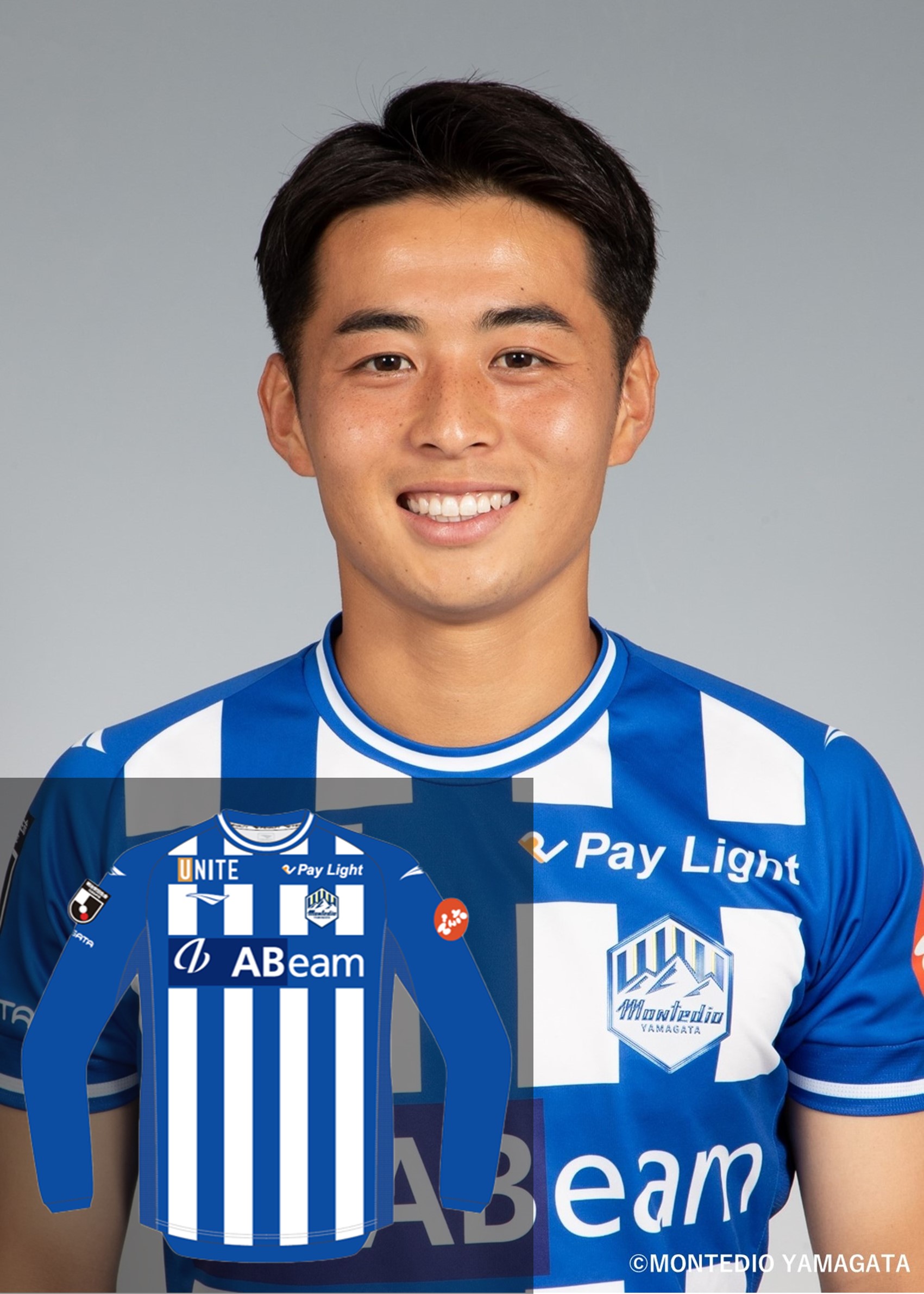 モンテディオ山形　2022 オーセンティック ユニフォーム　背番号12  半田陸 モンテディオ山形 2022 オーセンティック ユニフォーム 背番号12