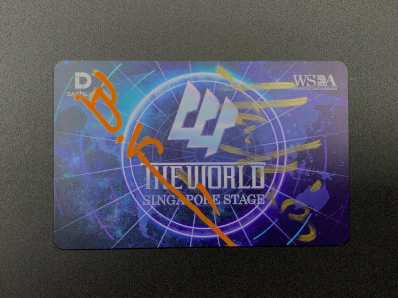 THE WORLD 2018 ボリスカリチュマーサイン入り　ダーツライブカード HATTRICK（ハットトリック）-選手の想いをファンへ届ける公式
