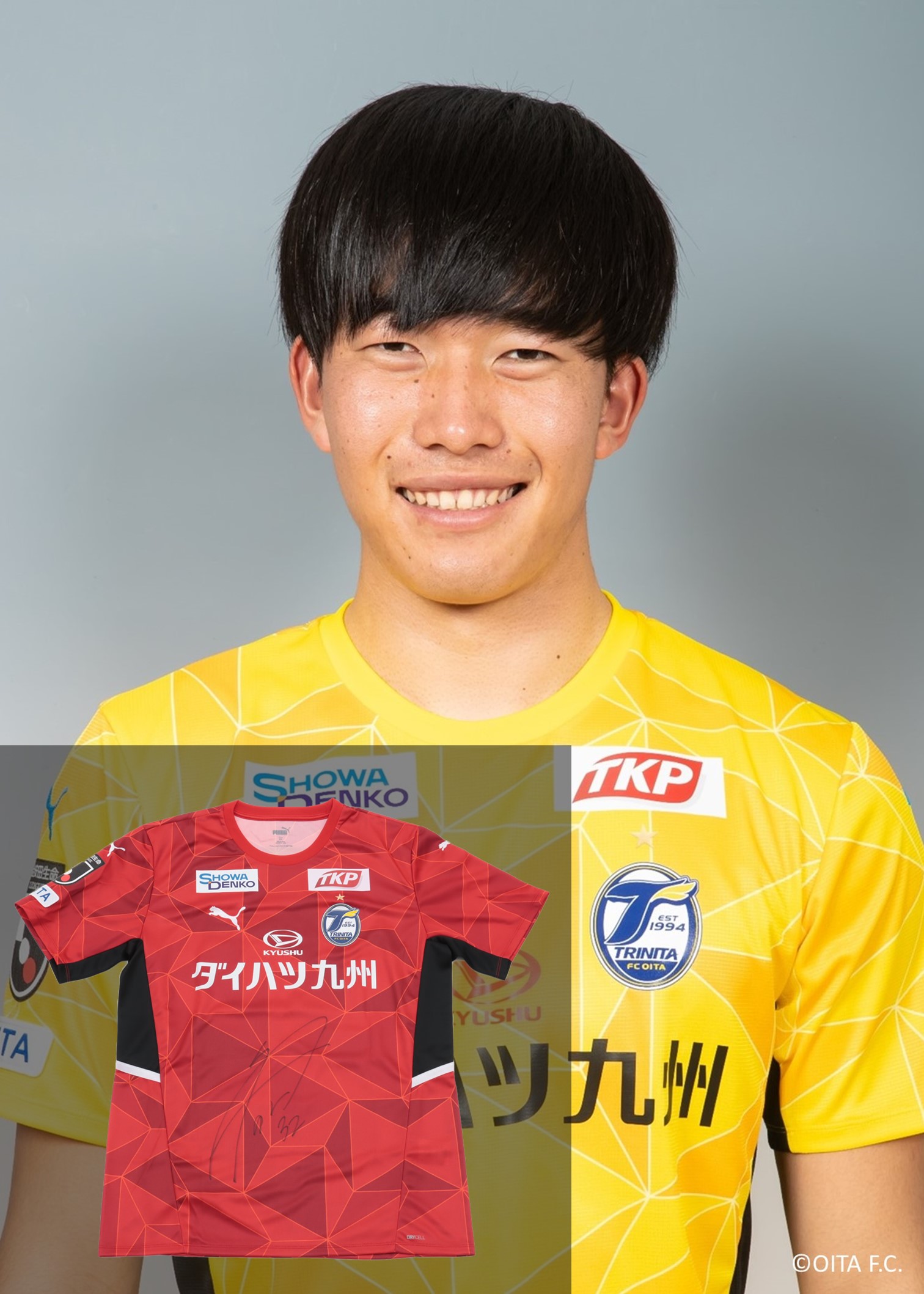大分トリニータ　町田也真人　オーセンティックユニフォーム 実使用・直筆サイン入り 大分トリニータ 町田也真人 オーセンティックユニフォーム 実