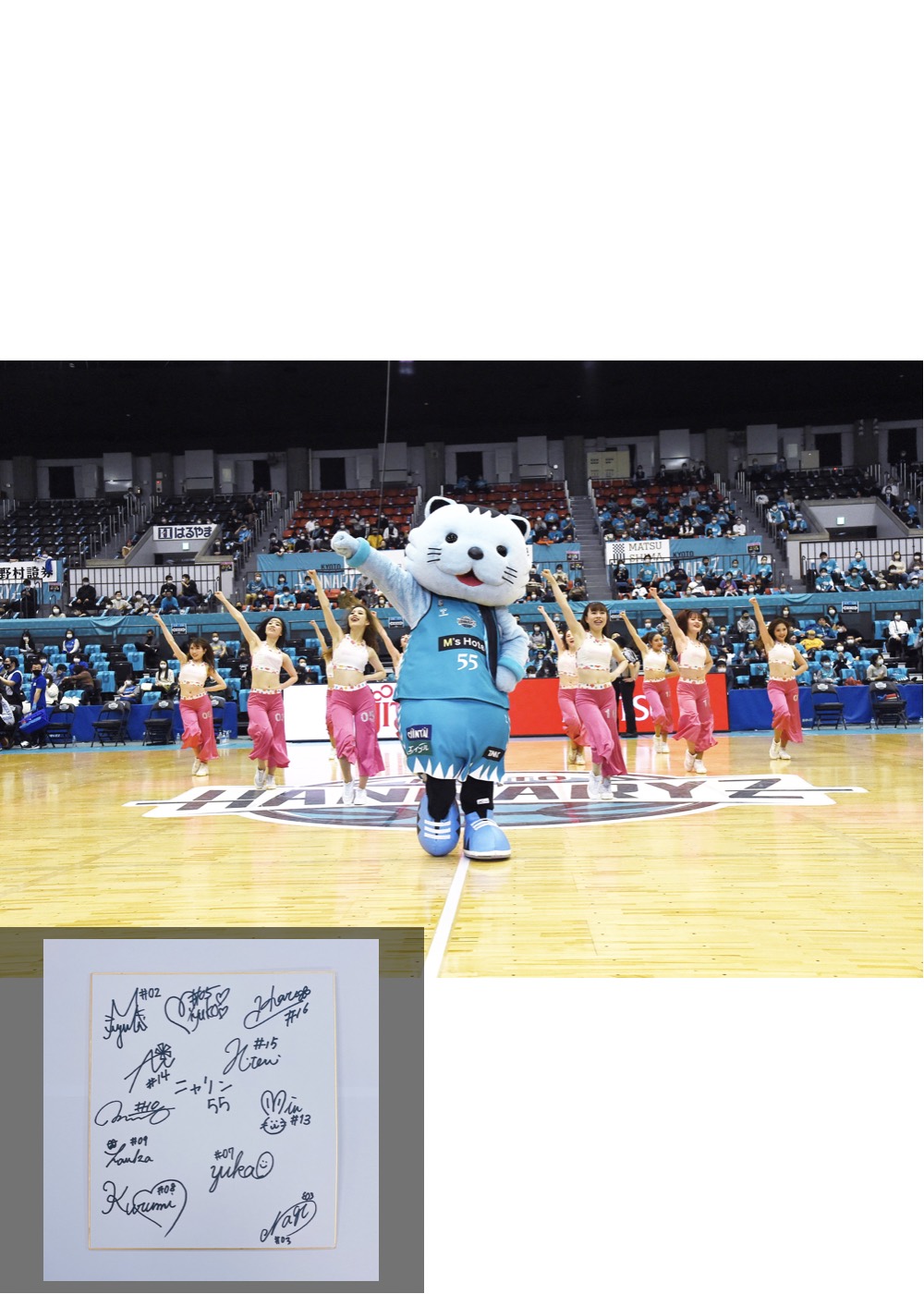 京都ハンナリーズ　サインボール 京都ハンナリーズパートナー企業と共同でボール寄贈プロジェクト