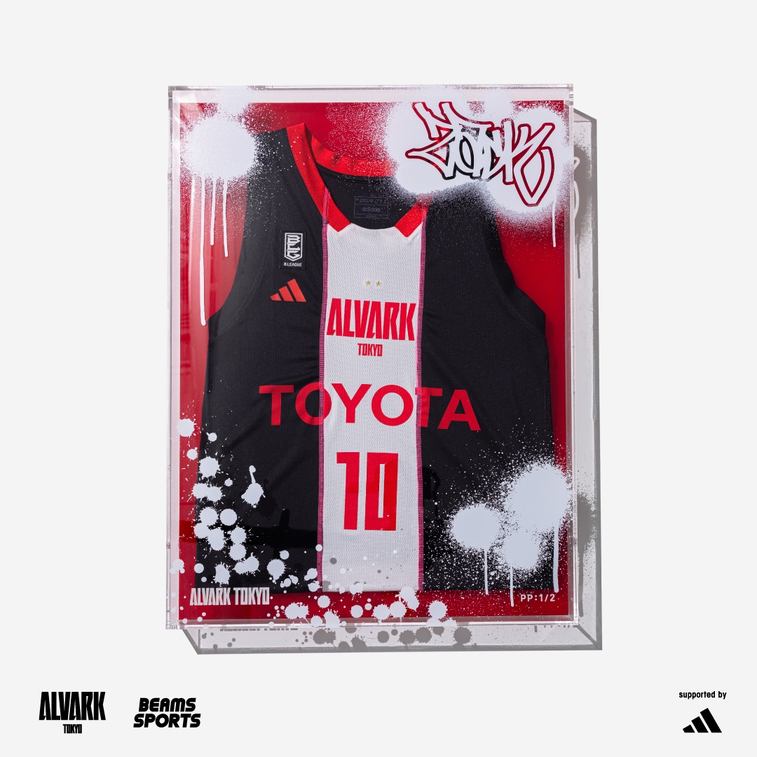 ALVARK TOKYO ユニフォーム 10 BARANSKI 赤ユニ希少 2024-25シーズン adidas ALVARK FANユニフォームデザイン決定の