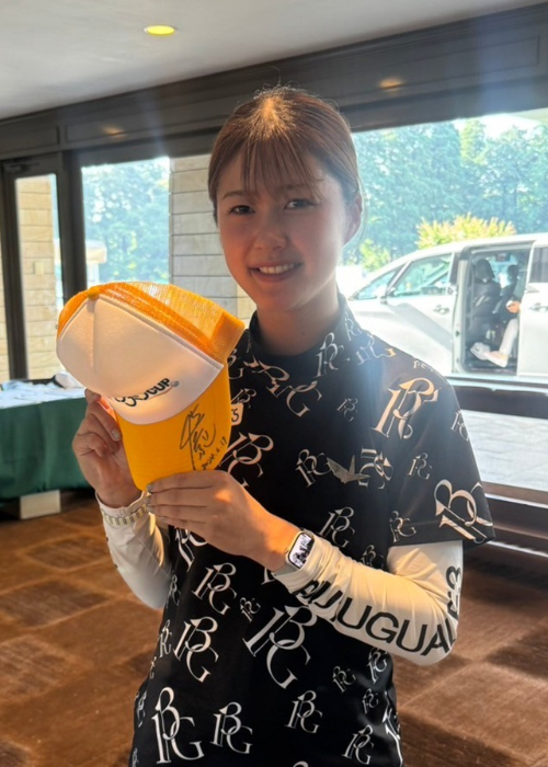 アースモンダミンカップ大会記念キャップ 菅楓花プロ 直筆サイン入り アースモンダミンカップ大会記念キャップ 菅楓花プロ 直筆サイン