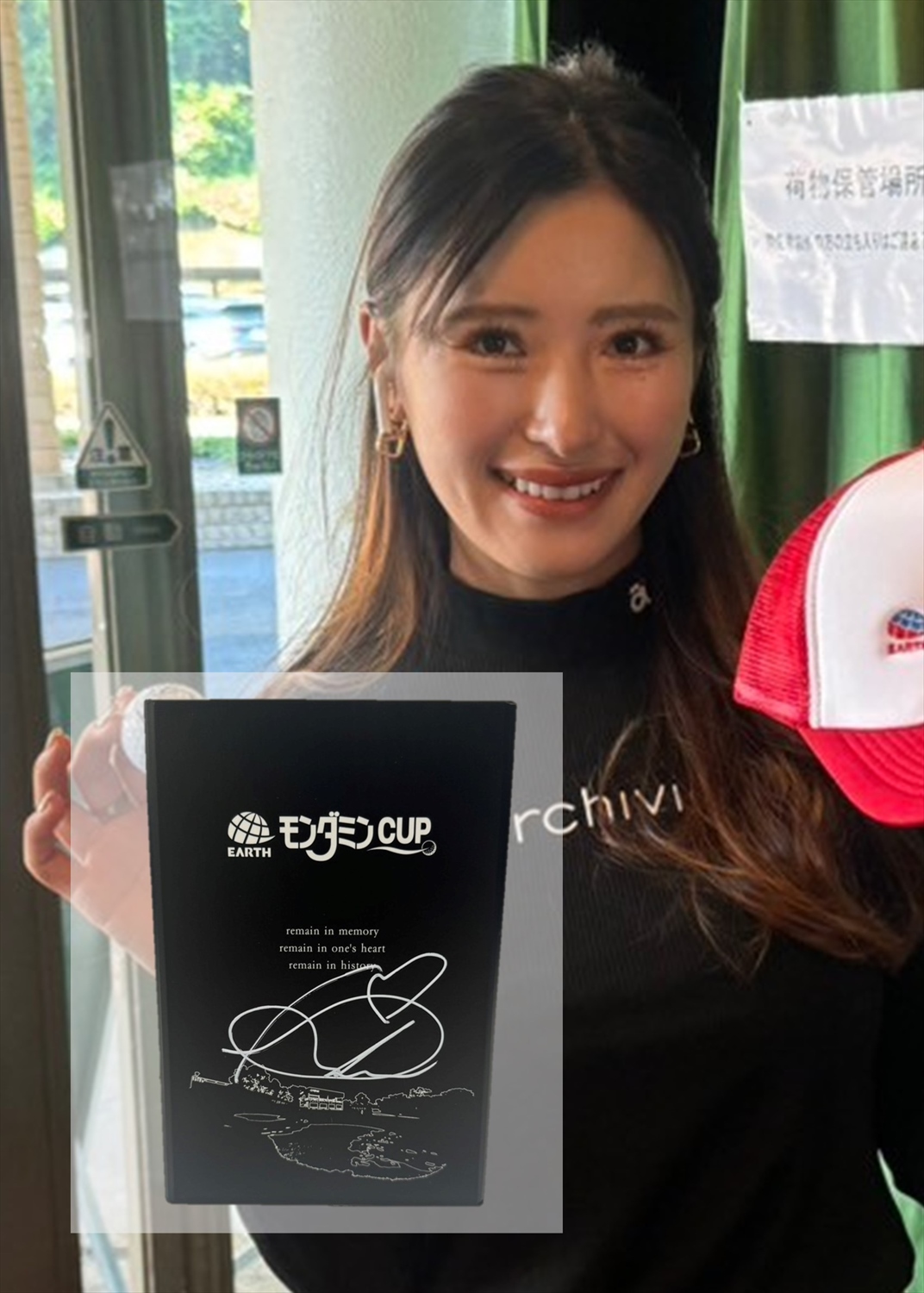 アースモンダミンカップ大会記念キャップ 菅楓花プロ 直筆サイン入り アースモンダミンカップ大会記念キャップ 菅楓花プロ 直筆サイン