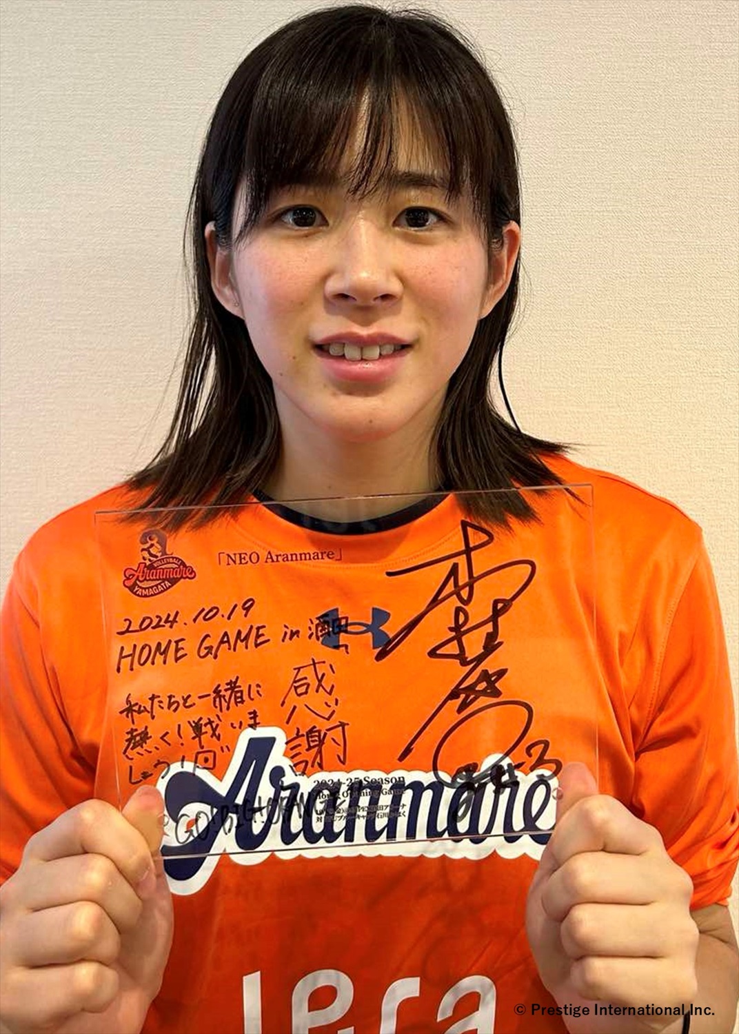 Aranmare ベースボールTシャツ オレンジ選手サイン入り Aranmare ベースボールTシャツ オレンジ選手サイン入り