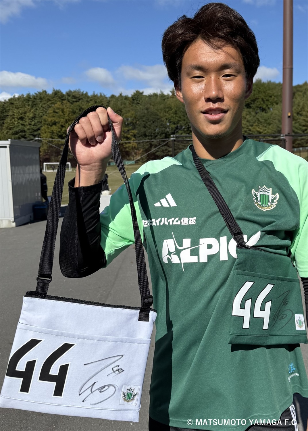 松本山雅 2025年オーセンティックユニフォームFP1 44番 野々村鷹人実