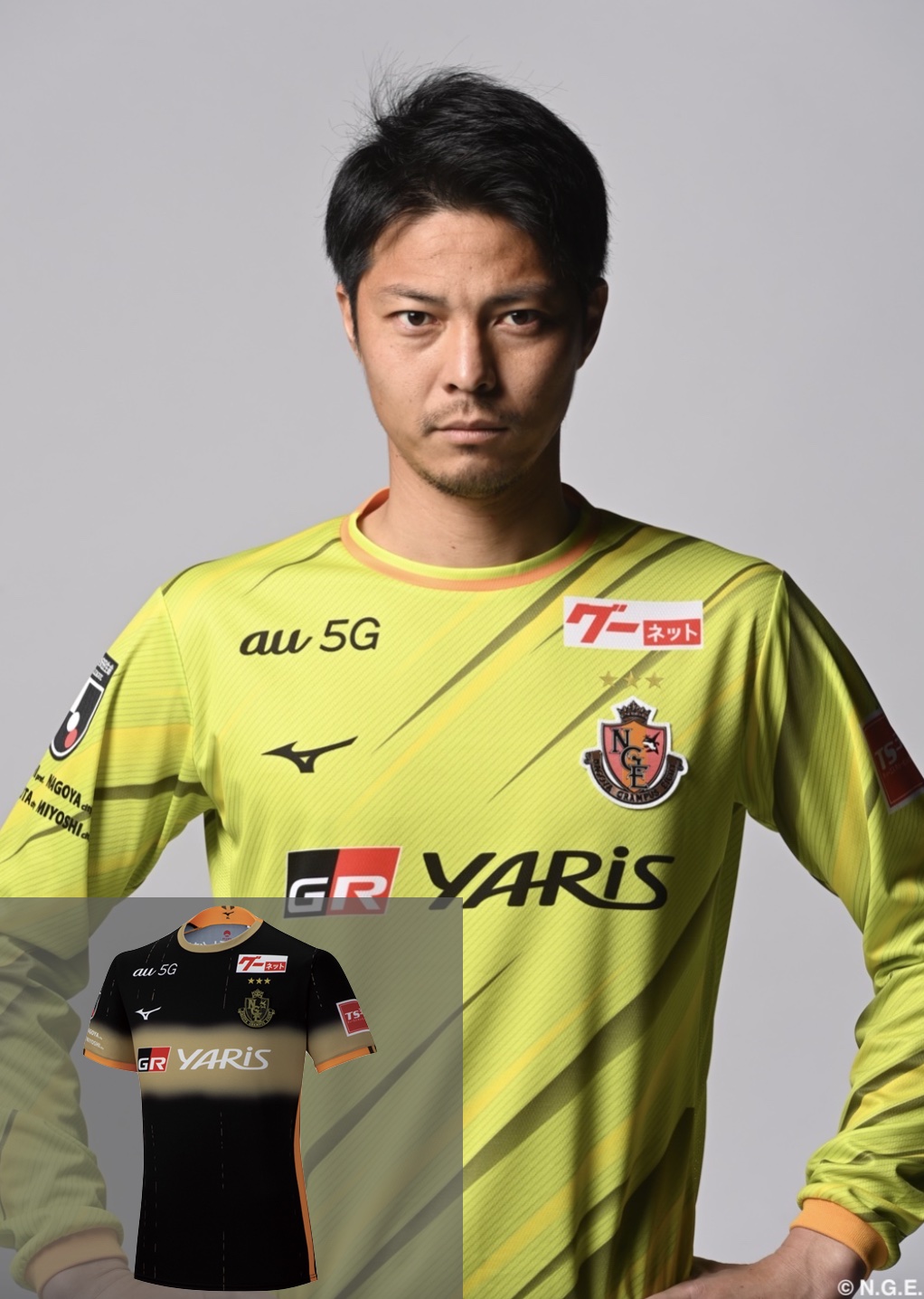 【希少】実使用　本人直筆サイン入　2021鯱の大祭典グランパスくん　ユニフォーム HATTRICK（ハットトリック）-選手の想いをファンへ届ける公式