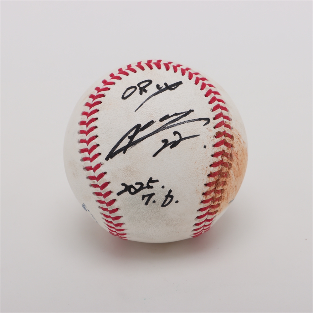 九里亜蓮選手　非売品サインボール 2025年 オリックス 九里亜蓮選手 非売品サインボール 2025年 オリックス HATTRICK