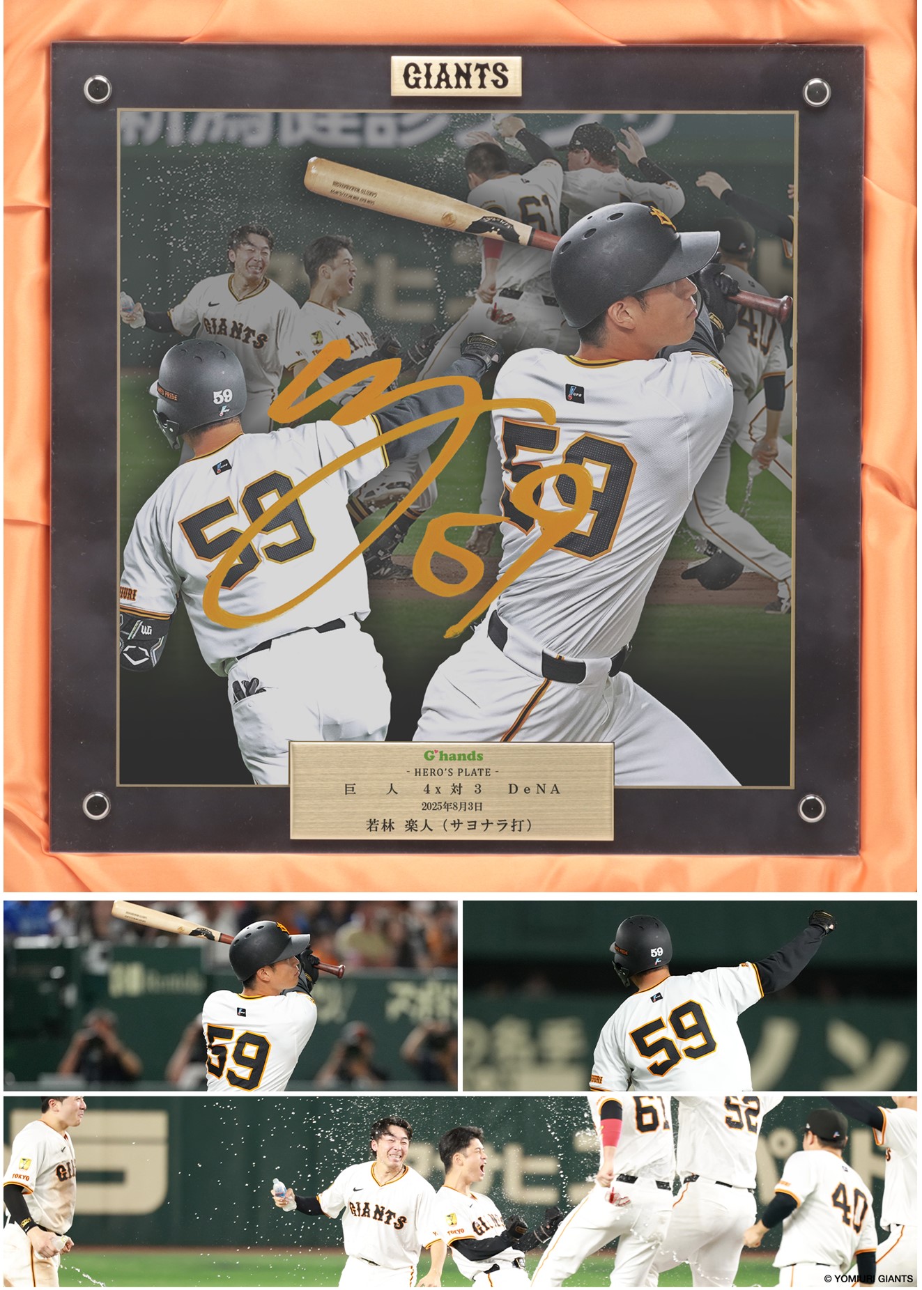 読売巨人軍 8 谷佳知 直筆サイン入りバット（MIZUNO製 NPB