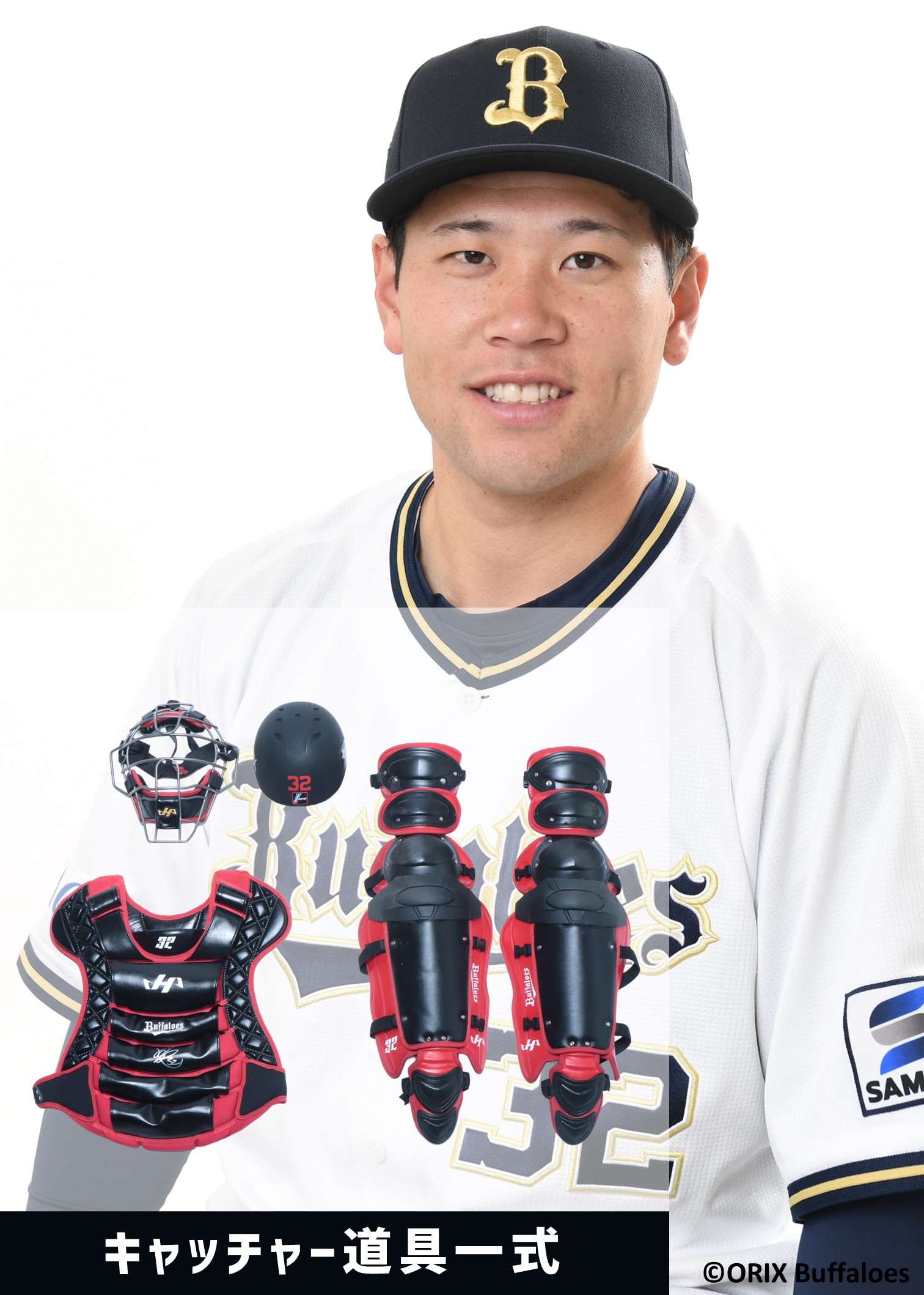 若月選手サイン入り　オリックスバッファローズ　キャップ　実使用選手着用　NPB 47Brand キャップ 福岡ソフトバンクホークス オリックス