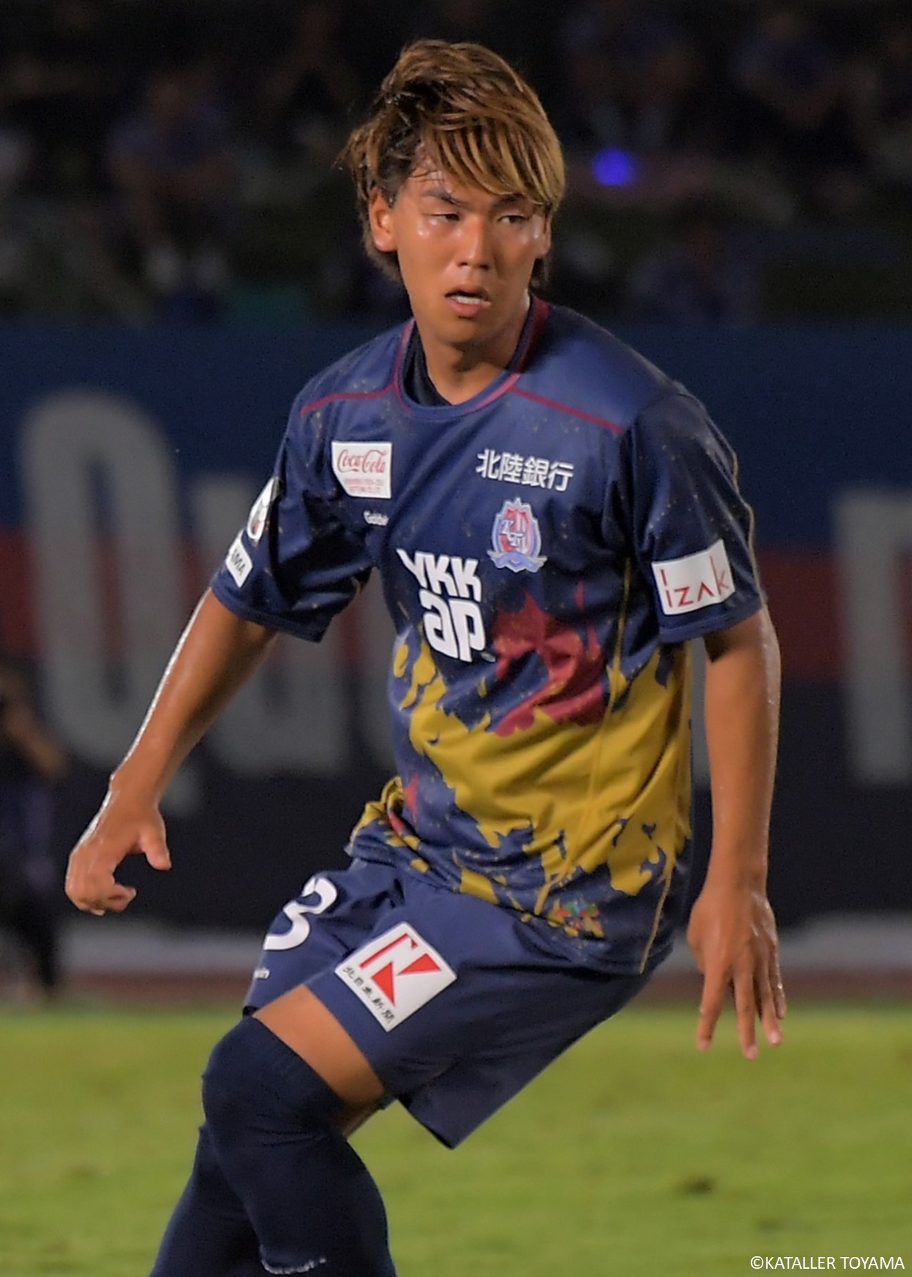 未使用タグ付　ジャケット　カターレ富山支給品　スポンサーネーム　ネイビーM HATTRICK（ハットトリック）-選手の想いをファンへ届ける公式