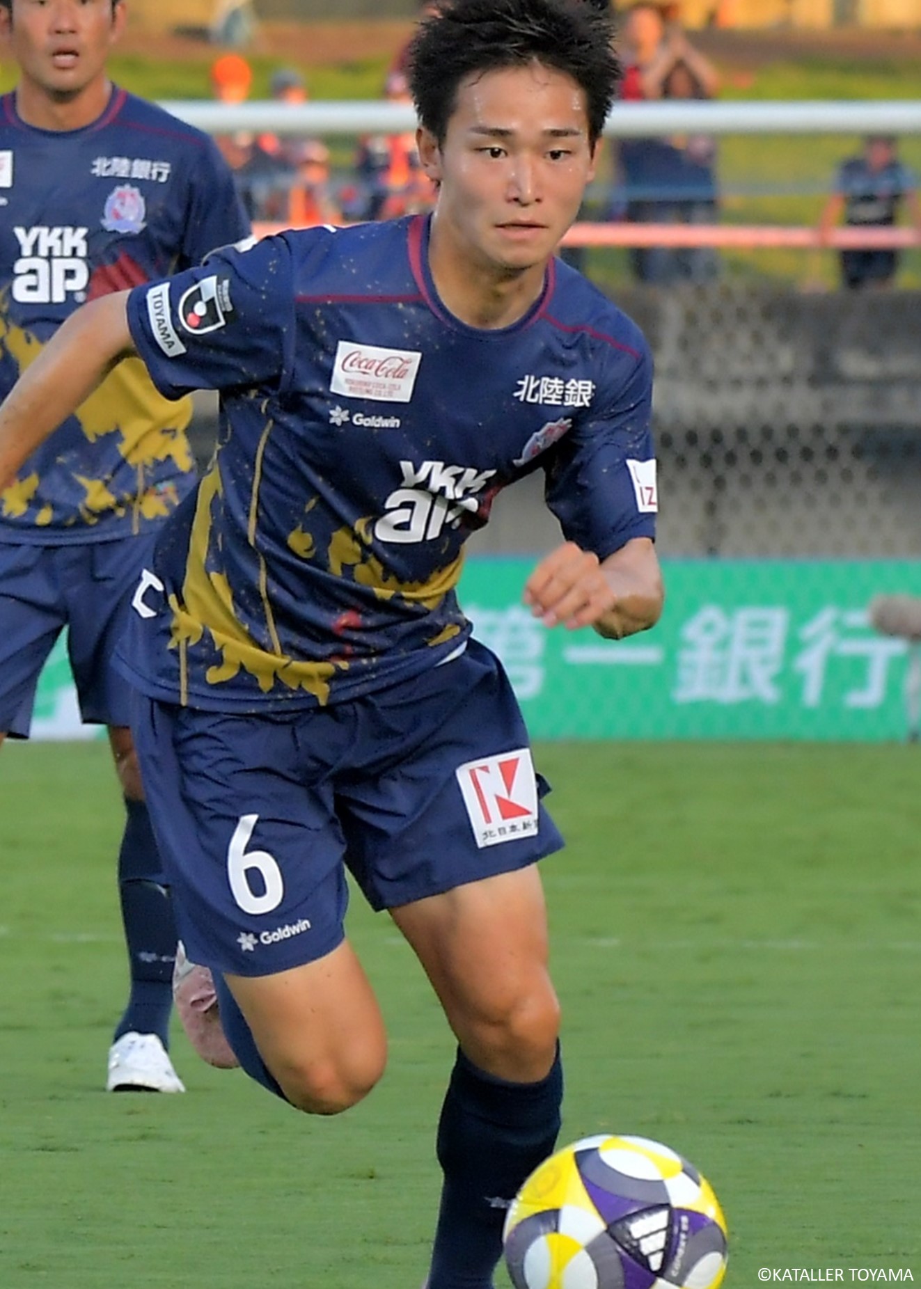 非売品　GOLDWIN カターレ富山　選手支給品　ジャージ上下　ブルー　L Kataller the Utopia「カターレ富山×GOLDWIN『GREENプロジェクト