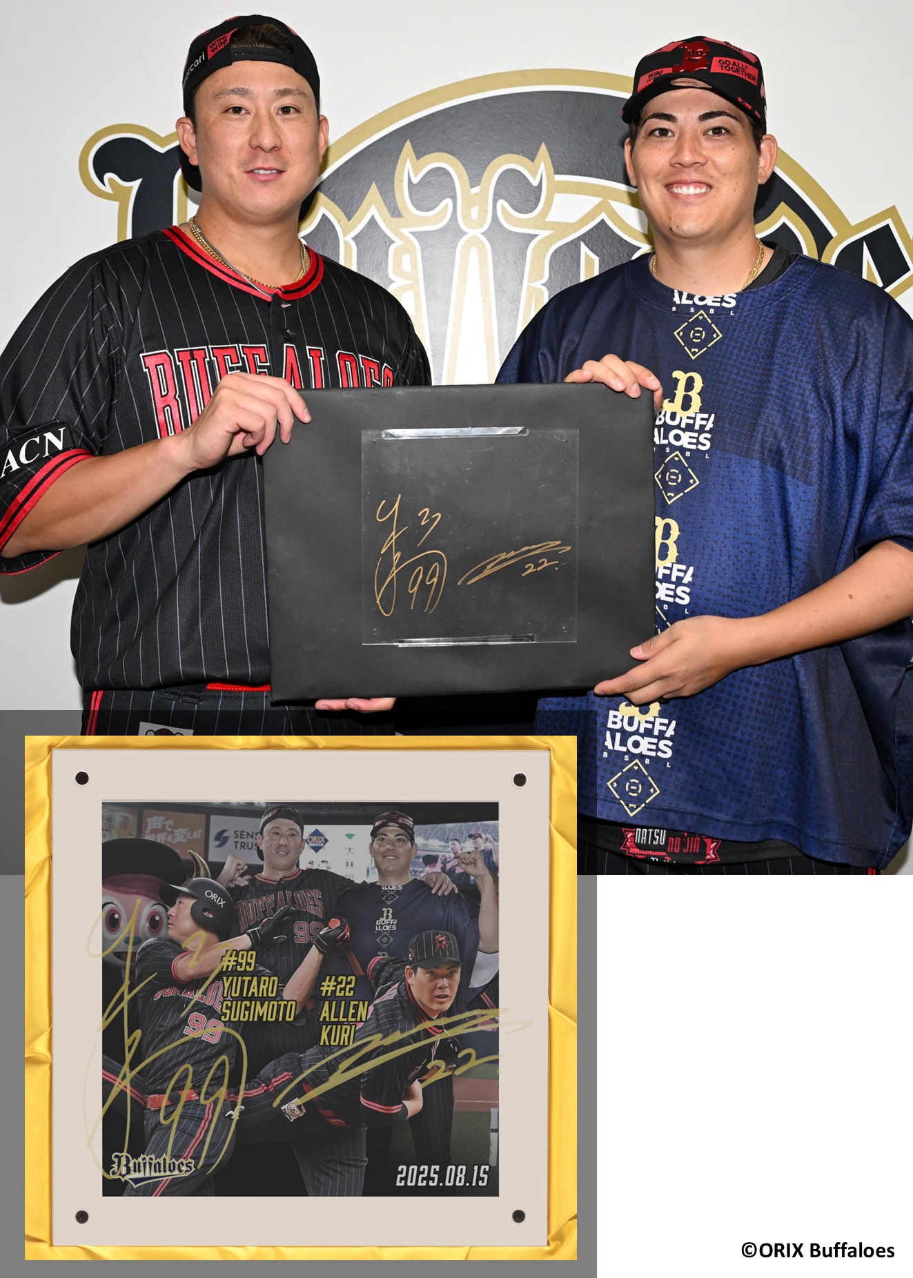 【限定非売品】オリックスバファローズ 2023年 優勝記念パネル／サイン入り 限定非売品】オリックスバファローズ 2023年 優勝記念パネル
