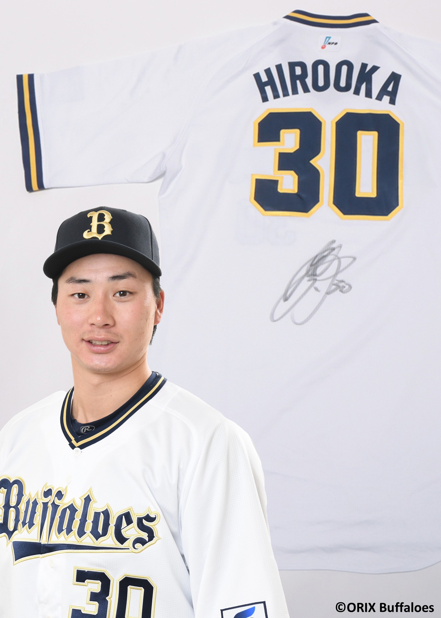 オリックスバファローズ　杉本裕太郎選手BlueWave復刻ユニフォーム　Lサイズ オリックスバファローズ 杉本裕太郎選手BlueWave復刻