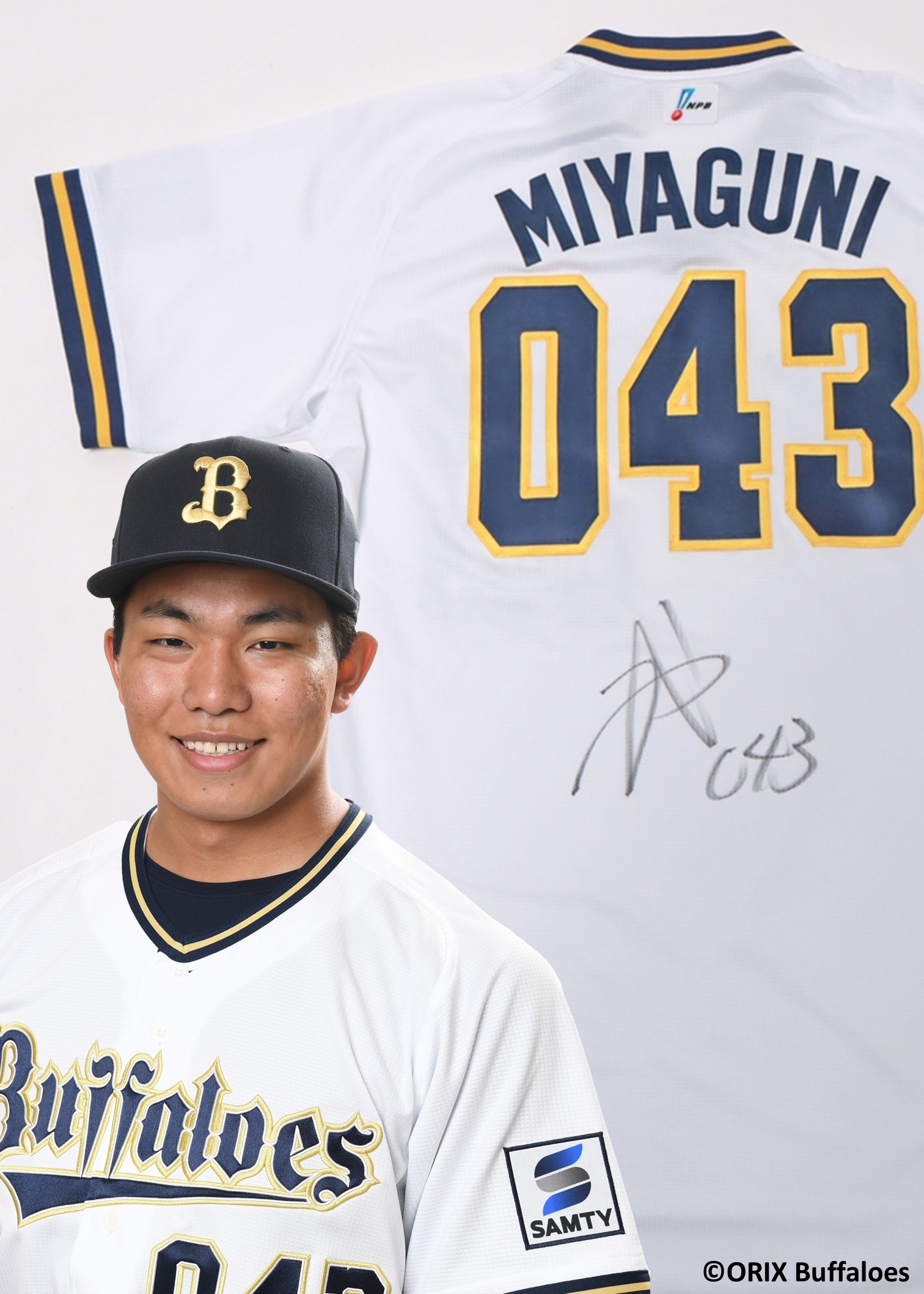 r*6様 オリックス・バファローズ　岩嵜翔　直筆サイン入りユニフォーム　Mサイズ HATTRICK（ハットトリック）-挑戦者の想いをファンへ届ける公式