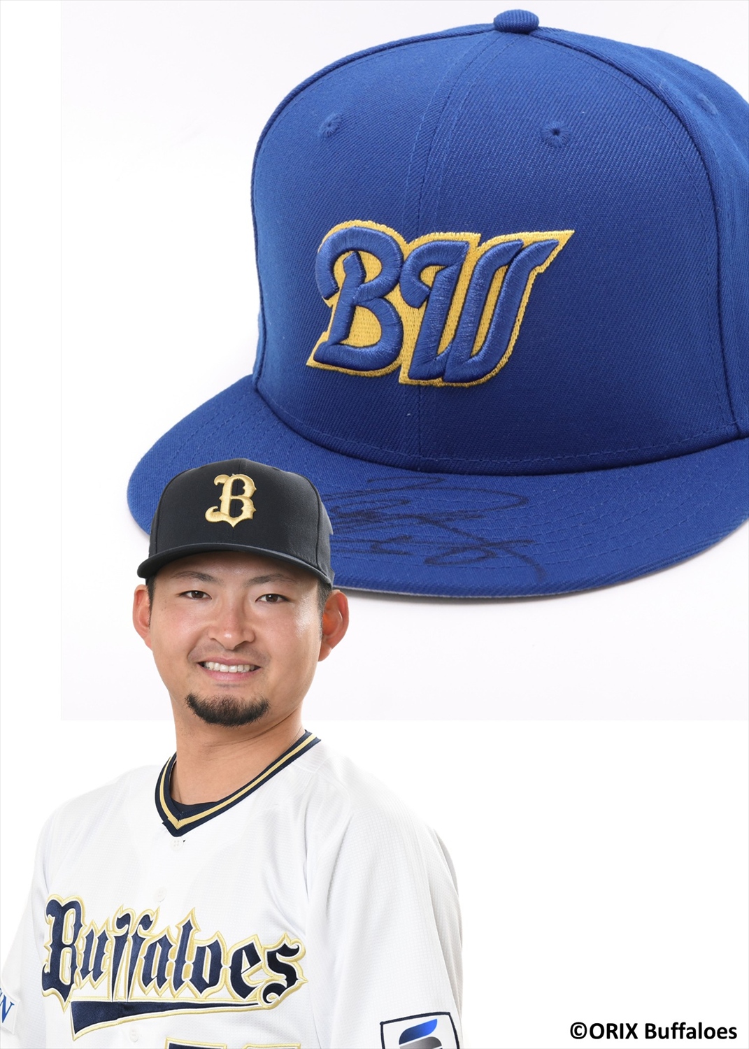 オリックス　山岡泰輔選手　BlueWave復刻メッシュユニフォーム　Lサイズ オリックス 山岡泰輔選手 BlueWave復刻メッシュユニフォーム L