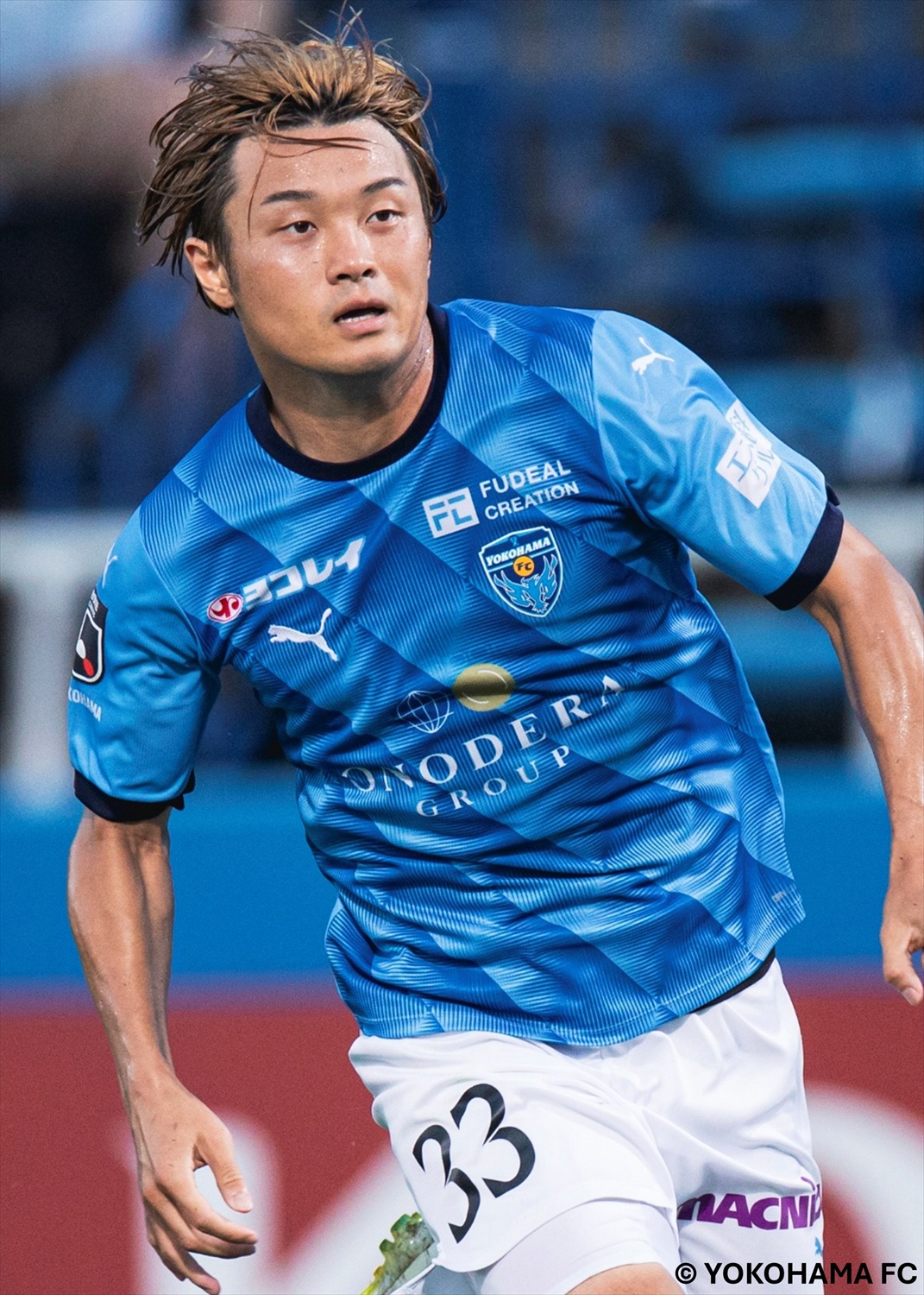 2025 横浜FC ホームユニフォーム 5福森 HATTRICK（ハットトリック