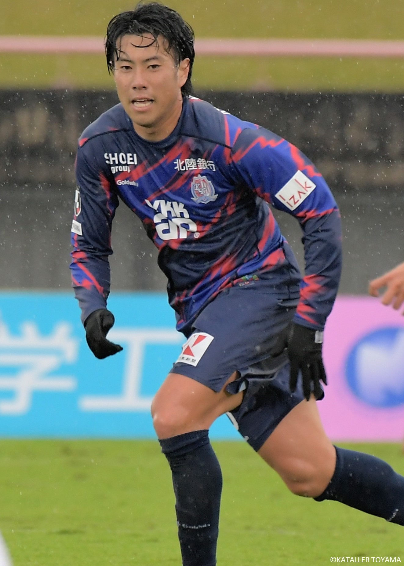 未使用タグ付　ジャケット　カターレ富山支給品　スポンサーネーム　ネイビーM HATTRICK（ハットトリック）-選手の想いをファンへ届ける公式