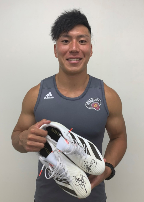 【中野将伍｜東京サントリーサンゴリアス】スパイク（直筆サイン入り）　ラグビー 中野将伍｜東京サントリーサンゴリアス】スパイク（直筆サイン